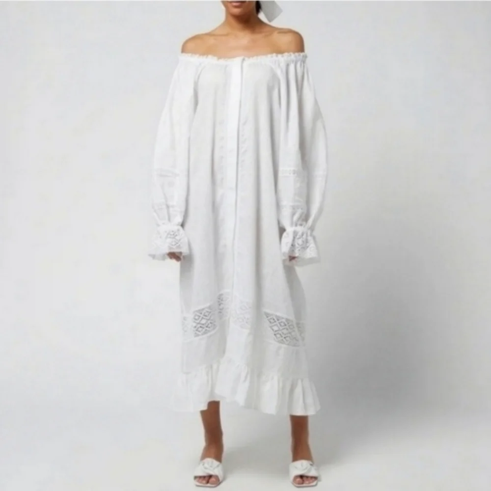 Sleeper Paloma 100% linen midi dress - Picture 4 of 15